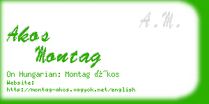 akos montag business card